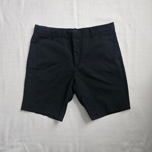 H&M Chino Shorts Mens 34R Black Stretch Cotton Blend Classic Preppy Basic